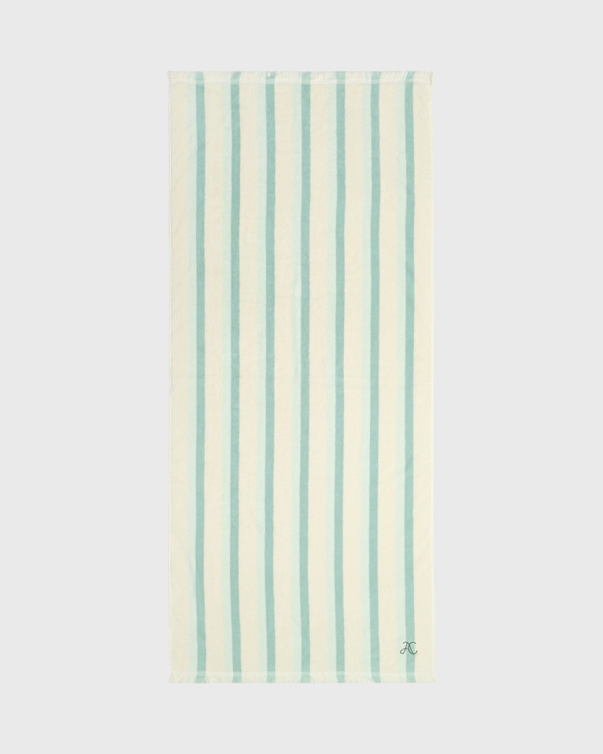 

Детское пляжное полотенце в полоску, мятный