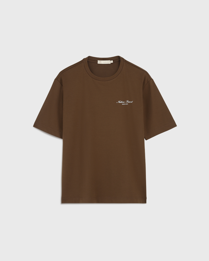 

Хлопковая футболка оверсайз Unisex, коричневый