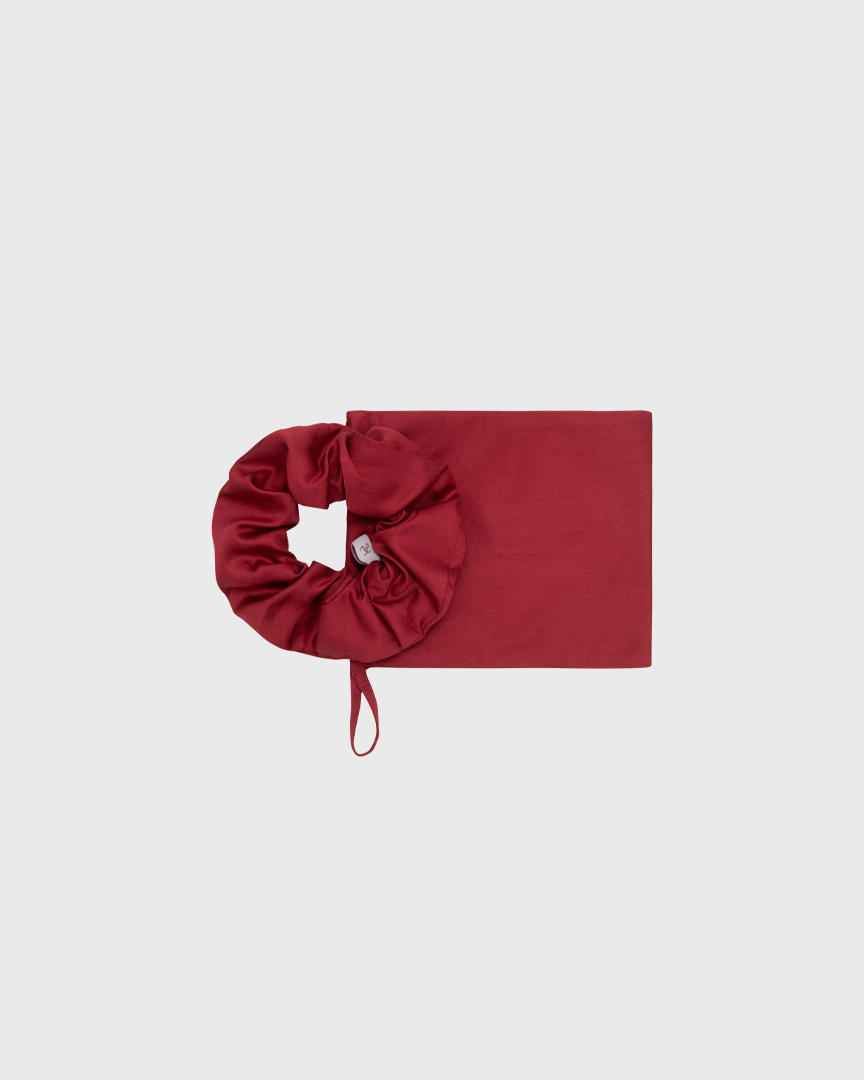 

Резинка для волос Sleep area, из хлопкового сатина, винный