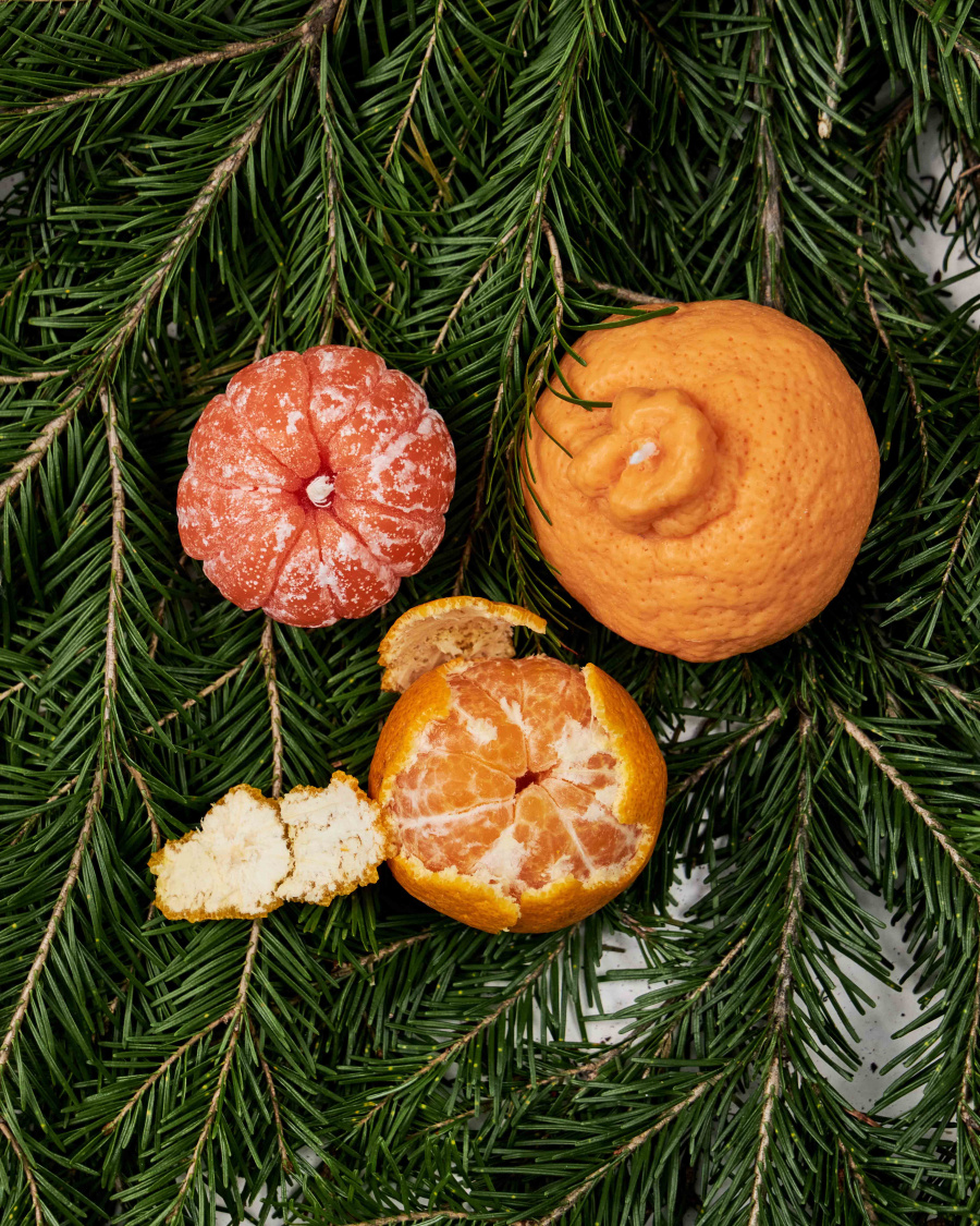 

Набор ароматических свечей "Мандарины", оранжевый