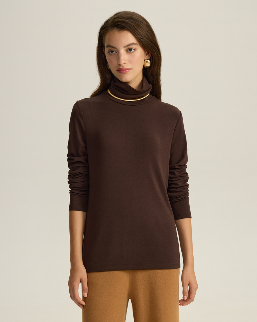 водолазка из модала с шерстью  фотография