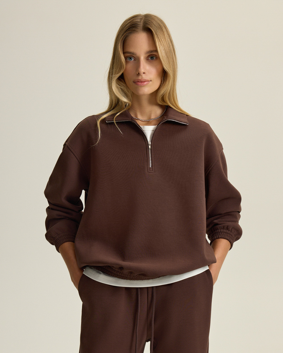 свитшот с воротом на молнии  фотография