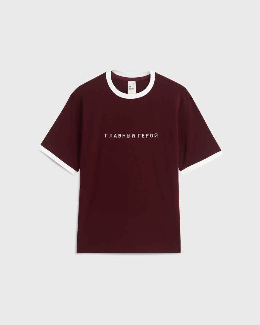 Футболка Unisex Abrau Club x Первый план бордовый с белым 4200₽