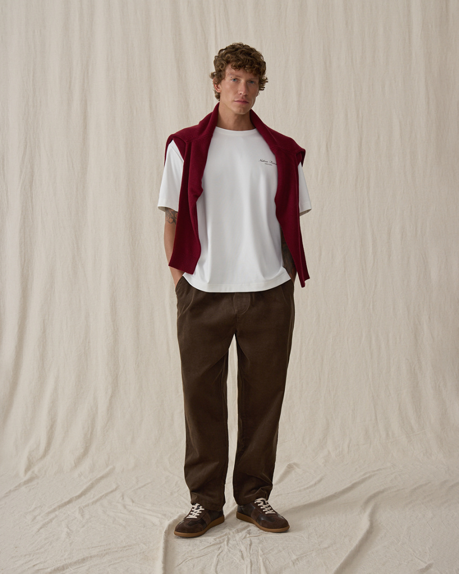 Мужские вельветовые брюки, коричневый