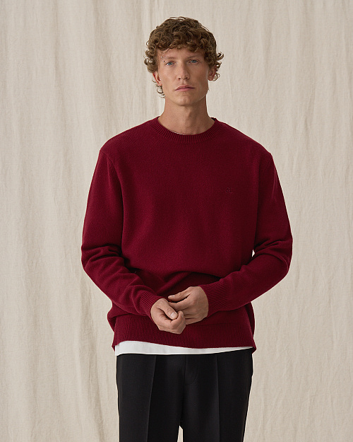 Джемпер из кашемира и шерсти Unisex, бордовый