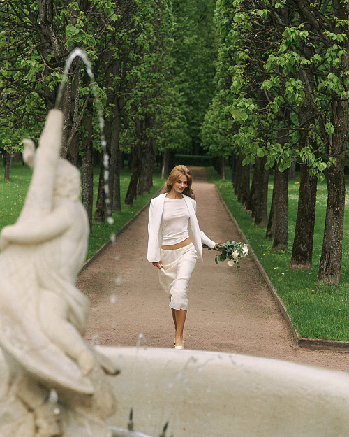 Прозрачный лонгслив из тенселя с шерстью, молочный