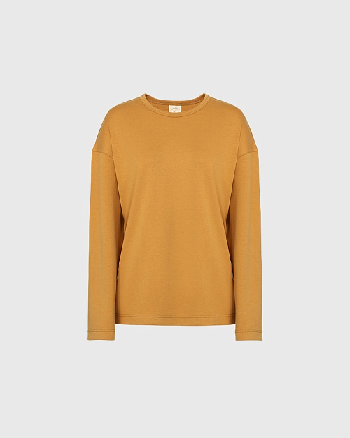 Хлопковый лонгслив Unisex, желтый