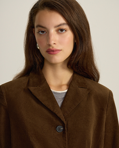 Жакет женский, коричневый