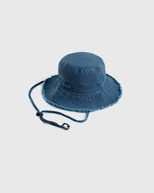 Панама с вышивкой Unisex, синий