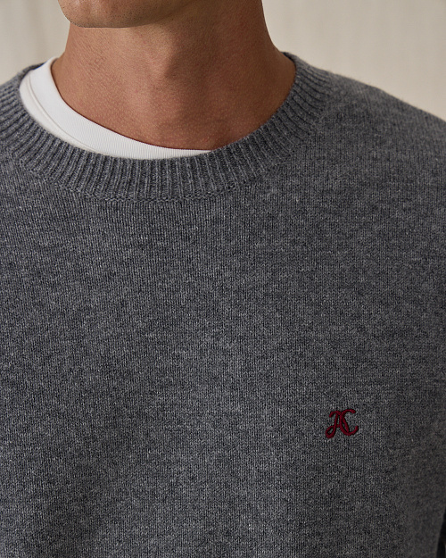 Джемпер из кашемира и шерсти Unisex, темно серый