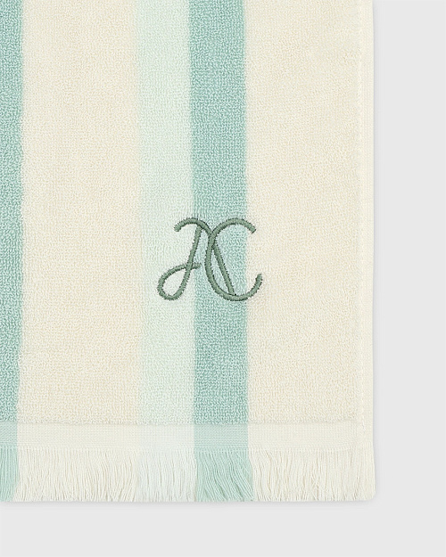 Детское пляжное полотенце в полоску, мятный