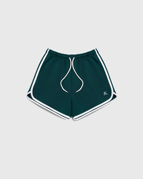 Шорты мини из 100% хлопка, зеленый