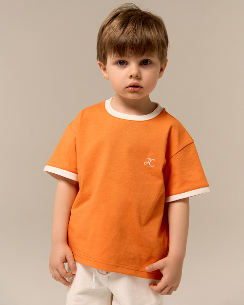 Детская футболка Unisex с принтом, оранжевый