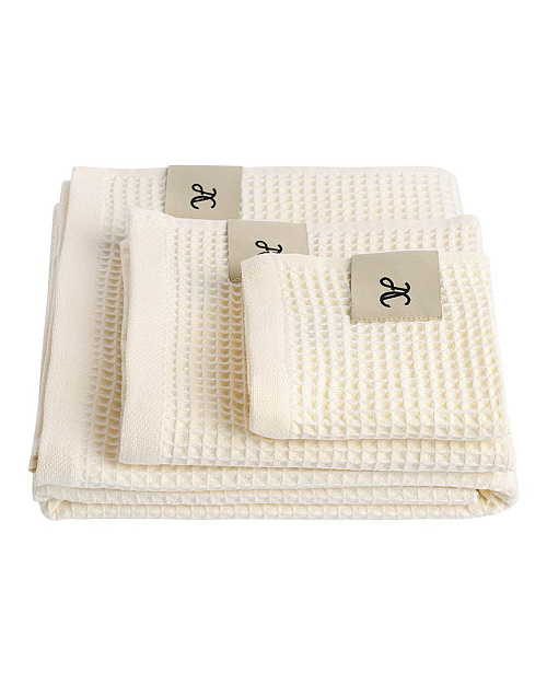 Полотенце вафельное, бежевый, 34x35 см