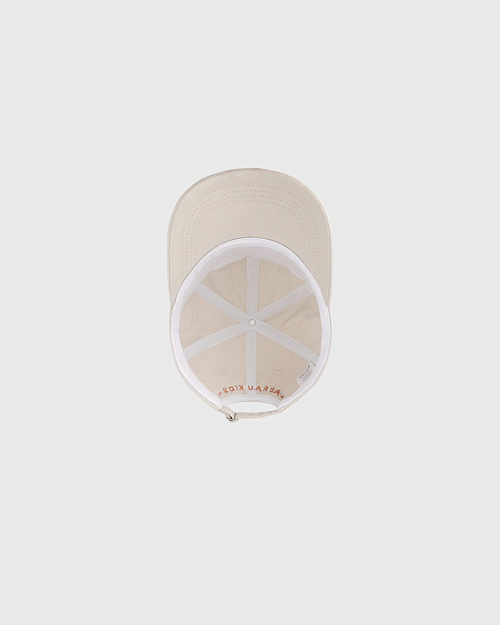 Детская бейсболка с вышивкой, бежевый с оранжевым