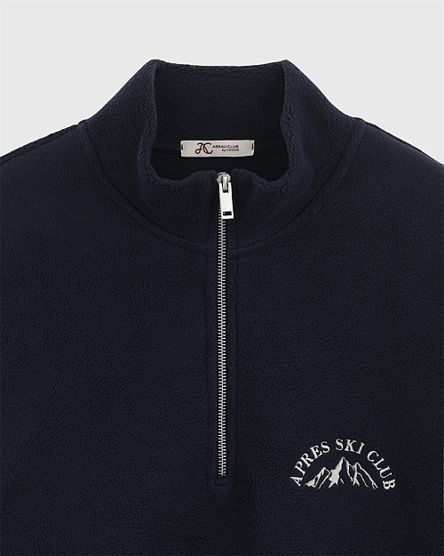 Толстовка Unisex из флиса шерпа с меховым эффектом, темно-синий