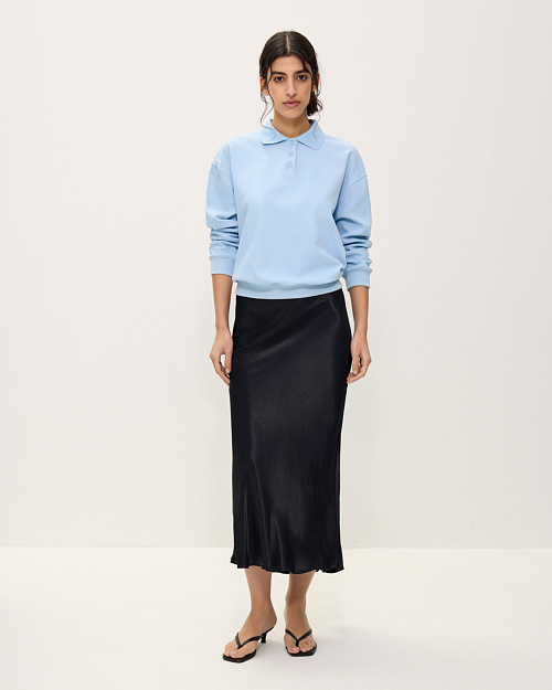 Толстовка поло, голубой