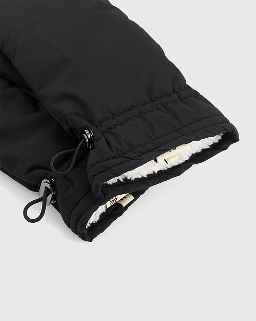 Теплые варежки текстильные, черный