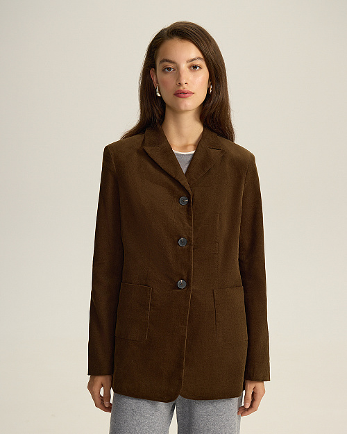 Жакет женский, коричневый
