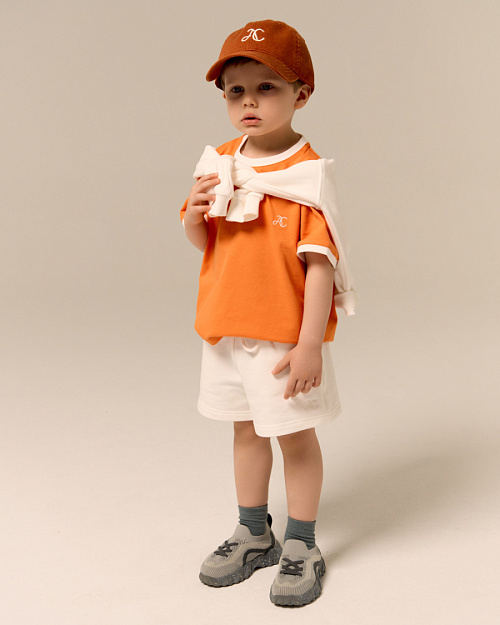 Детская футболка Unisex с принтом, оранжевый