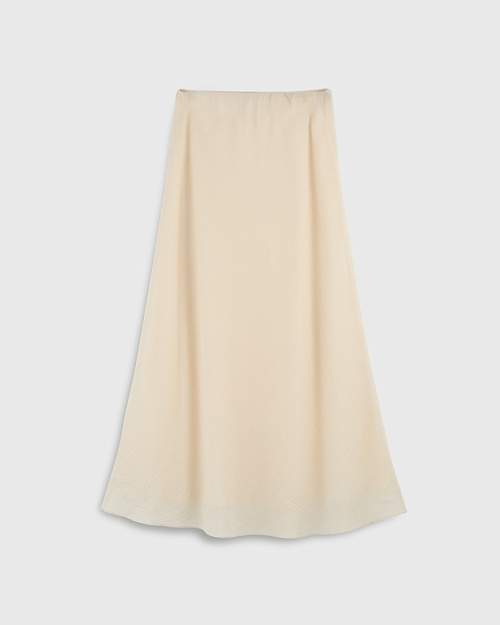 Юбка из полупрозрачной текстурной ткани из тенселя, на подкладке