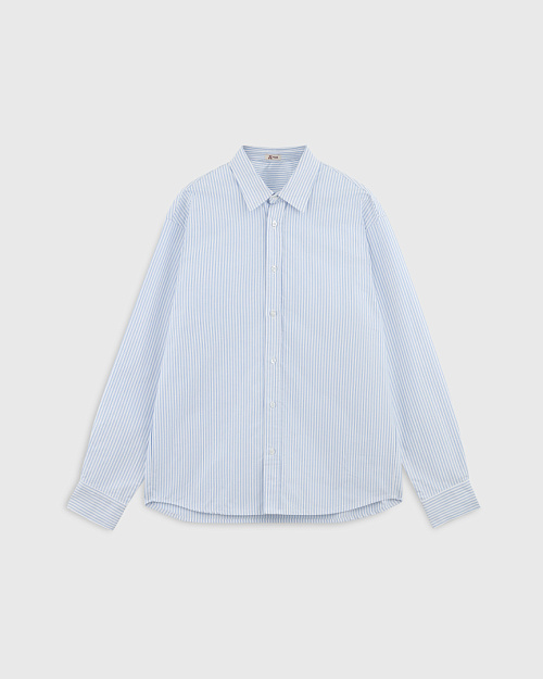 Мужская рубашка в полоску, голубой