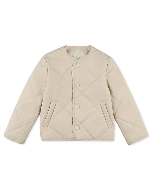 Детская стеганая куртка Unisex из водоотталкивающей ткани, бежевый