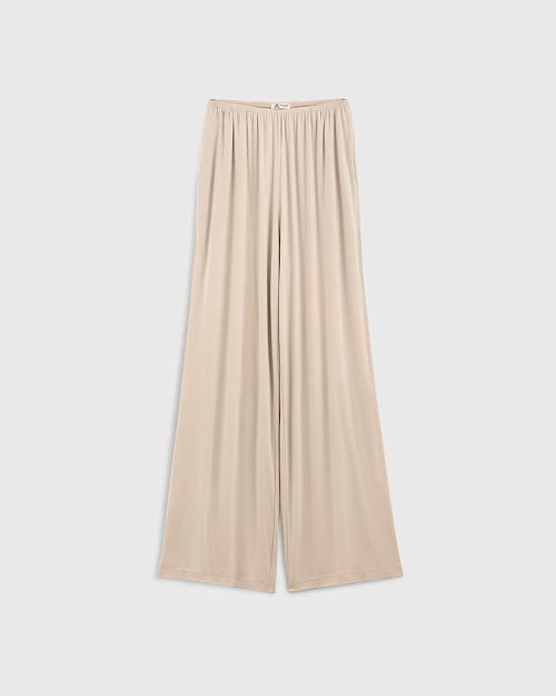 Трикотажные брюки на резинке, из района и спандекса, светло-бежевый