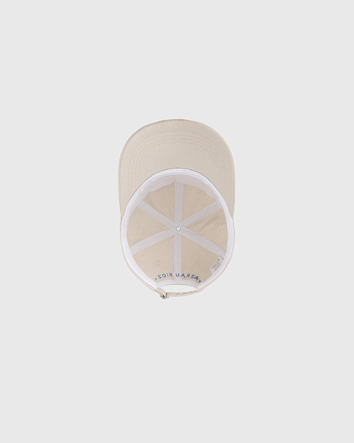 Детская бейсболка с вышивкой, бежевый с синим