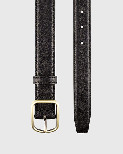 Ремень из натуральной кожи, черный