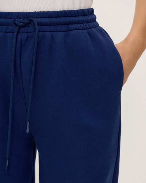 Базовые джоггеры из футера, синий