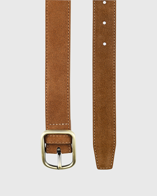 Ремень из натуральной замши, светло-коричневый