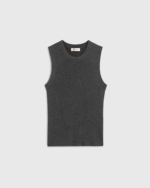 Вязаный топ из шерсти мериноса, серый