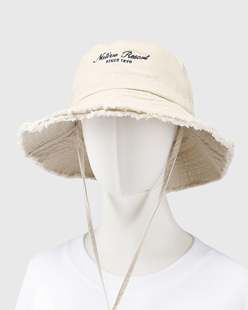 Панама с вышивкой Unisex, бежевый