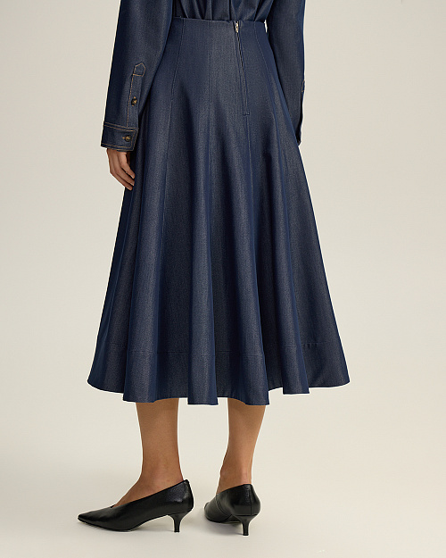 Джинсовая юбка, темно-синий