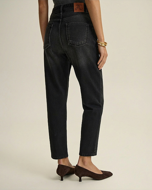 Джинсы Mom Fit с высокой посадкой, черный