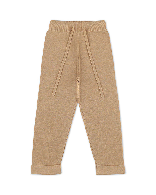 Детские вязаные джоггеры Unisex из шерсти, бежевый