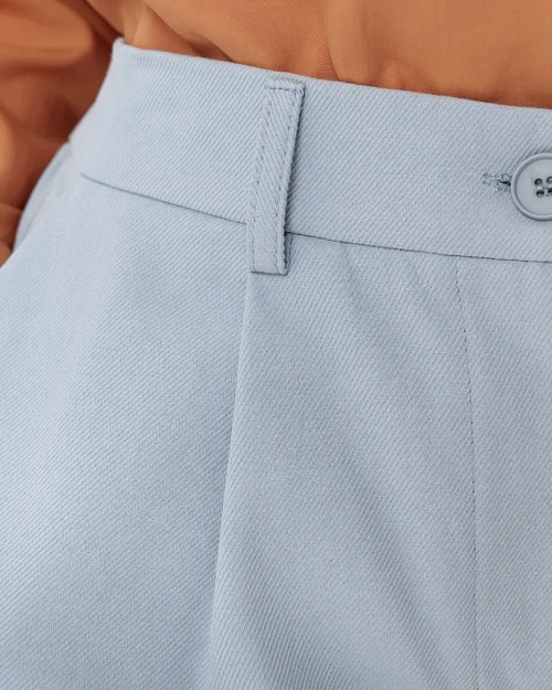 Шорты в стиле сафари, из плотного хлопка, голубой