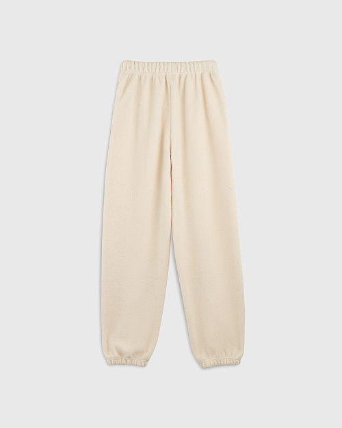 Флисовые джоггеры, молочный