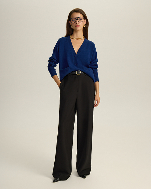 Классические брюки прямого кроя, чёрный