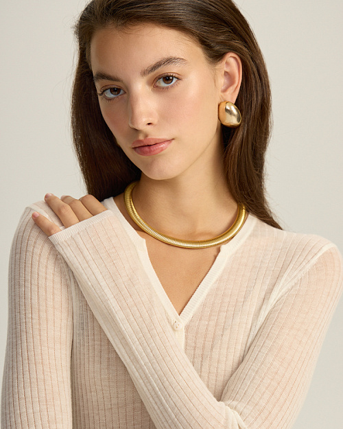 Прозрачное боди на пуговицах, из тонкого шерстяного трикотажа, молочный