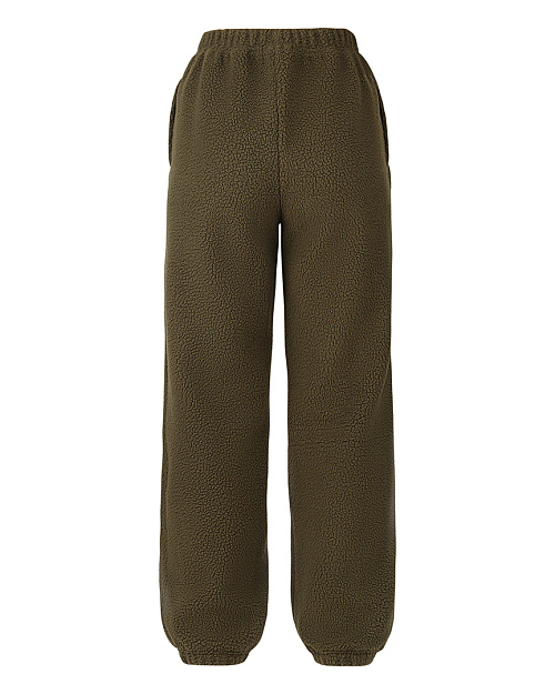 Джоггеры Unisex, из флиса шерпа с меховым эффектом, хаки