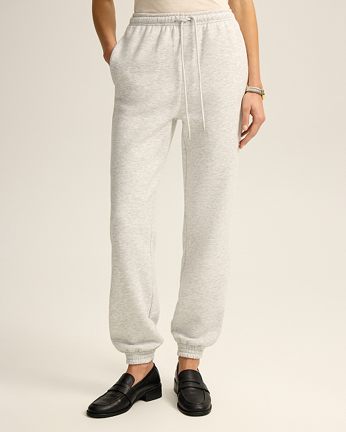 Хлопковые джоггеры Unisex, серый меланж