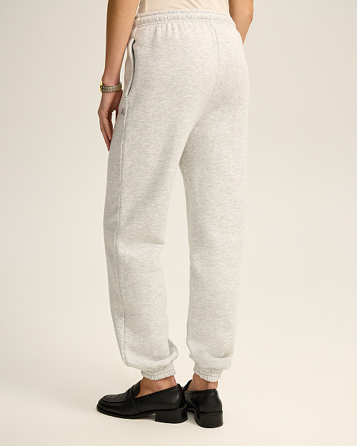 Хлопковые джоггеры Unisex, серый меланж