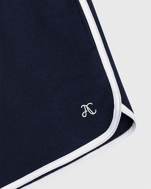 Шорты мини из 100% хлопка, синий