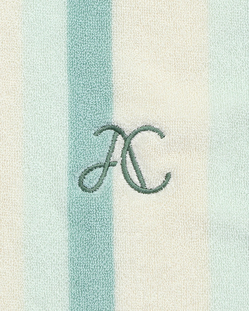 Детское пончо махровое в полоску, мятный