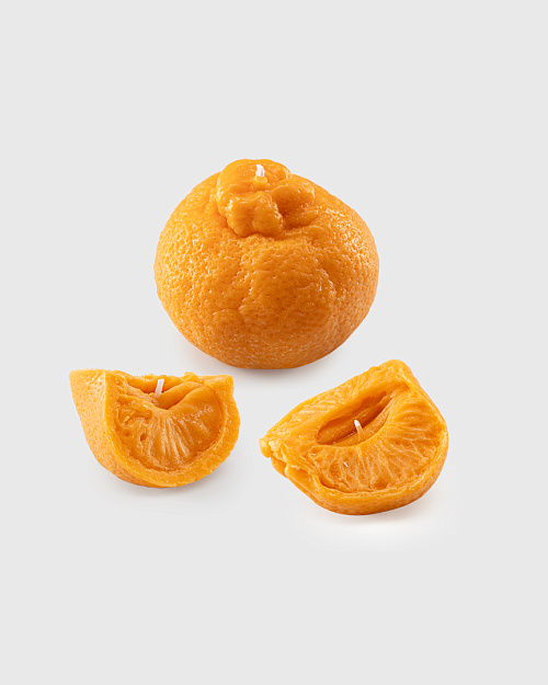 Набор ароматических свечей "Мандарины", оранжевый