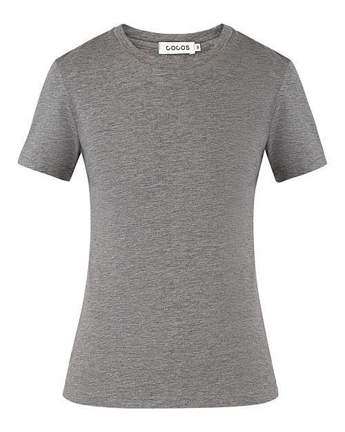 Приталенная футболка из хлопка и модала, серый