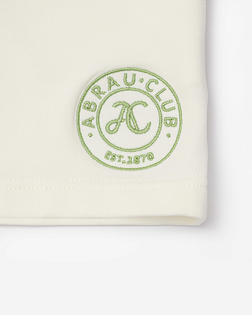 Детские шорты Unisex с вышивкой, белый