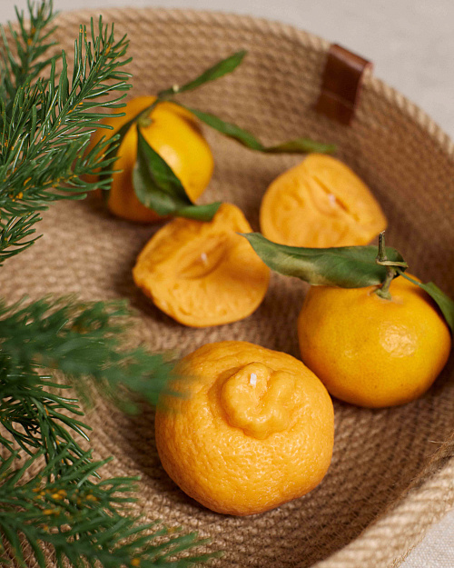 Набор ароматических свечей "Мандарины", оранжевый